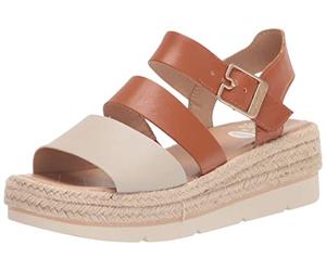Dr. Scholl's Shoes Femme Once Twice Espadrille Platform Wedge Sandal cale, Marron Miel, 41.5 EU