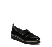 Dr. Scholl's Shoes Femme Webster Mocassin, Microfibre Vernie Noire, 37 EU