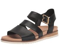 Dr. Scholl's Shoes Sandales plates Island Glow pour femme, Noir lisse, 42 EU