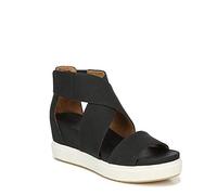 Dr. Scholl's Shoes Women's Sheena Wedge Sandal, Black Smooth Perforated, 11 US