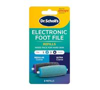 Dr. Scholl's Têtes de rouleau de rechange pour lime électrique - Élimine les callosités tenaces, comprend 3 x extra grossières, 2 x régulières, 1 x tête profilée, rinçable, avec minéraux marins et