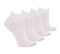 Dr. Scholl's Women's 4 Pack Diabetic & Circulatory Non-binding Low Cut Casual Sock, Solid White, Shoe Size 4-10 US