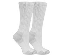 Dr. Scholl's womens Advanced Diabetic & Circulatory (2pk) Casual Sock, White/Gray, One Size US