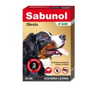 DR SEIDEL Sabunol GPI Collier antiparasitaire (puces & tiques) pour chiens 50 cm couleur noire