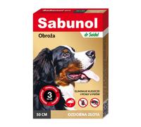 DR SEIDEL Sabunol GPI Collier antiparasitaire (puces & tiques) pour chiens 50 cm couleur or