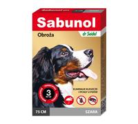 DR SEIDEL Sabunol GPI Collier antiparasitaire (puces & tiques) pour chiens 75 cm gris