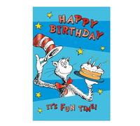DR SEUSS Carte d'anniversaire Motif chat dans le chapeau