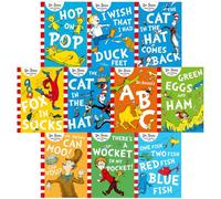 Dr Seuss Childrens Book Collection 10 Books Set (Abc, Fox in Socks, The Cat in The Hat and More)