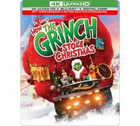 Dr. Seuss' How The Grinch Stole Christmas (25th Anniversary Edition) (Steelbook) [Ultra Hd] With Blu-Ray, Steelbook, 4k Mastering, Anniversary Ed, Digital Copy, Sign Language, Subtitled