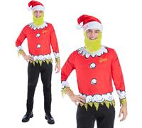 Dr Seuss Le Grinch Costume De Père Noël Pour Hommes Tenue De Noël Officielle