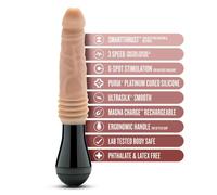 Dr. Skin Silicone - Dr. Knight - Gode à mouvements et vibrations - Beige