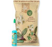 Dr.Soil Kit de soin des plantes pour les orchidées Phalaenopsis avec substrat naturel à l'écorce de pin pour Phalaenopsis et additif d'irrigation pour orchidées en flacons