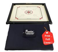 Dr. Sport Carrom Board - Jeu de Carrom Original 6 mm Chroma Excel Professionnel Complet avec des Pierres et Striker - Fabriqué à la Main en Inde - Breveté - Pour 4 Joueurs à partir de 9 Ans
