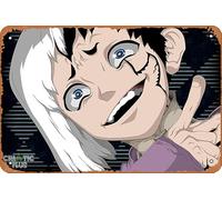 Dr Stone, Gen Asagiri Affiche murale décorative rétro en métal 20,3 x 30,5 cm