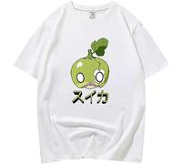Dr Stone T-Shirts Senkuu Clothing Dr Stone Suika T-Shirts Harajuku Casual Top Suika Shorts Sleeves Loose Pullover T-Shirts à Manches Courtes(Small)