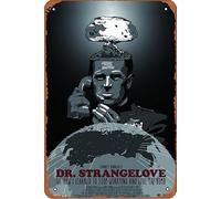 Dr. Strangelove Or : How I Learned to Stop Worrying and Love the Bomb (1964) Plaque en métal 20,3 x 30,5 cm Décoration murale rétro vintage