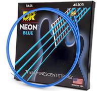 DR String NBB-45 Neon Blue Jeu de cordes pour guitare basse