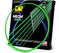 DR String NGA-11 Neon Green Jeu de cordes pour guitare acoustique