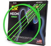 DR String NGB-40 Neon Green Jeu de cordes pour guitare basse