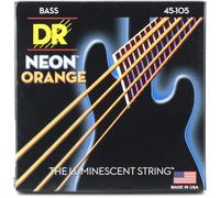 DR String NOB-45 Neon Orange Jeu de cordes pour guitare basse
