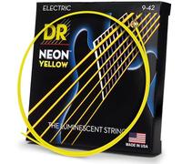 DR String NYE-9 Neon Yellow Jeu de cordes pour guitare electrique, Jaune