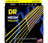 DR Strings – Jeu de cordes pour guitare électrique NYE-9 Jaune néon 09-42