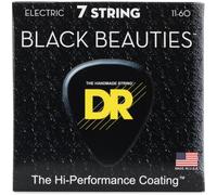 DR Strings Black Beauty Cordes pour guitare électrique 7 cordes 11-60