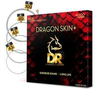 DR Strings DRAGON SKIN+ DBS-45/100 - Cordes de basse en acier inoxydable revêtues - Son supérieur avec sensation de confort et longue durée de vie : Medium Light 45-100