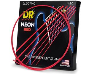 DR Strings Hi-Def Fil électrique lourd Rouge fluo