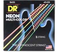 DR Strings – Cordes de basse HI-DEF NEON™ 5 cordes moyennes 45-125 multicolores