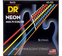 DR Strings – Cordes de basse HI-DEF NEON™ 5 cordes moyennes 45-125 multicolores
