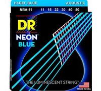 DR Strings Jeu de cordes pour guitare acoustique NBA-11 Neon Blue