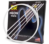 DR Strings NEON 45-105 Jeu de Cordes pour Guitare Basse Blanc