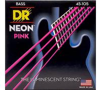 Jeu de cordes guitare basse DR Neon Medium rose NPB45