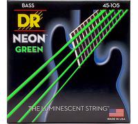 DR String NGB-45 Neon Green Jeu de cordes pour guitare basse