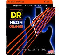 DR String NOB5-45 Neon Orange Jeu de cordes pour guitare basse