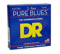 DR Strings PHR-10 Pure Blues Lot de 3 cordes pour guitare électrique 10-46, PHR-10-3PK