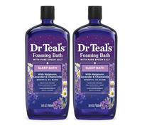Dr Teal's Foaming Bath with Pure Epsom Sel, Sleep Blend with Melatonin, Lavender & Chamomile Essential Oils, 34 fl oz (Pack of 2) (Packaging May Vary)