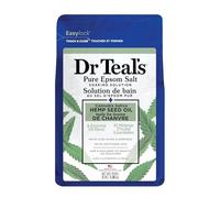 Dr Teal's Pure Epsom Sel de magnésium trempé, huile de graines de chanvre Cannabis Sativa, 1,4 kg