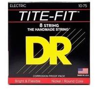 DR TF8-10 - Tite-Fit - Nickel Plated, jeu guitare électrique, 8 cordes Medium 10-75
