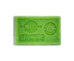 Dr Theiss - Savon de Marseille Citron Vert - Pain de Savon au Beurre de Karité Bio et à l'Huile d'Olive Bio - Savon de Marseille Authentique - 125gr