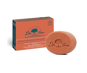 Dr. Tree Gel Solide Ecologique Junior - Peau Sensible - Renforce le Microbiome - 99.7pourcent d’Ingrédients Naturels - Huile de Riz BIO et Beurre de Cacao - Adapté Végétalien, Pas de Plastique - 75gr