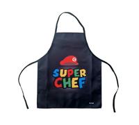Dr. Troll Tablier pour enfants fan art Super Chef style Mario jusqu'à 8 ans, Noir , S