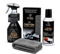 Dr. Wack - Kit Voiture Essential Gloss & Protection - High End Spray Nettoyant Jantes + Chiffon Microfirbres + Polish pour Voiture