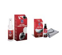 Dr. Wack Lot de S100 Nettoyant pour Visière et Casque de Moto + Chiffon Microfibre + Spray Anti-Pluie 100 ML - Multisurfaces, Phares, Rétroviseurs, Vitres - Fabriqué en Allemagne