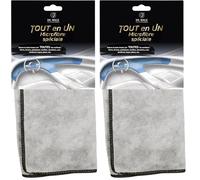 Dr. Wack - Microfibre All in One - pour Intérieur & Vitres de Voiture - Nettoyage Doux, sans Traces, sans Peluches - Anti-Rayures - Très Absorbant - Lavable en Machine (Lot de 2)