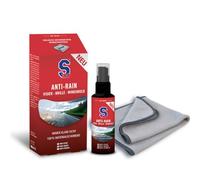 Dr. Wack - S100 Anti-Pluie pour Visière et Pare-Brise de Moto + Chiffon Microfibre - Effet Longue Durée - 100% Respectueux des Matériaux - Sans Traces - Fabriqué en Allemagne - Spray 100 ml