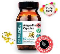 DR WAKDE'S Aragwadha Capsules (fistule de cassia) | 60 Vegi Caps | Supplément ayurvédique | Végétalien | 100% Herbes | Rabais de quantité | Expédition le jour même