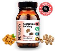 DR WAKDE'S Asafoetida & Céleri en gélules | 60 Vegi Caps | Supplément ayurvédique | Végétalien | 100% Herbes | Réduction de quantité | Expédition le jour même