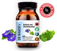 DR WAKDE'S Brahmi & Shankhpushpi Capsules | 60 Vegi Caps | Supplément ayurvédique | Végétalien | 100% Herbes | Rabais de quantité | Expédition le jour même